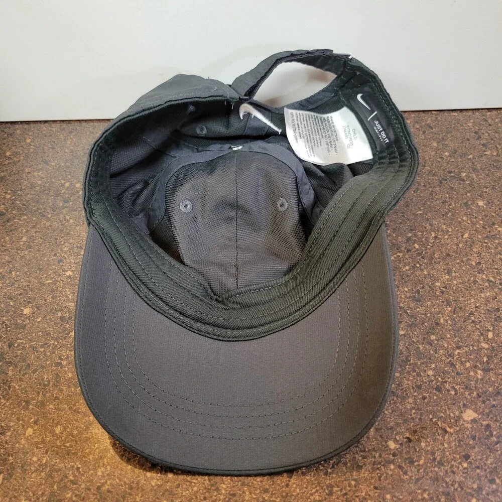Nike Dri-Fit Just Do it Baseball Cap Toddler Black Swoosh Logo Adjustable Hat